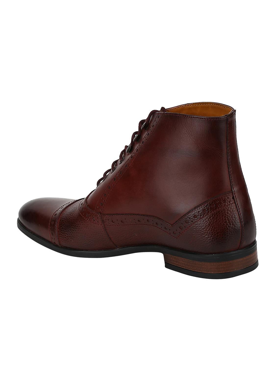 brown Leather high ankle boots - 15616484 - Zoom Image - 3