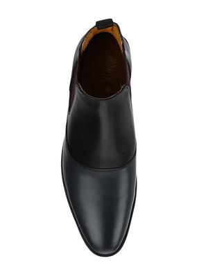 black Leather slip on boots - 15616485 - Standard Image - 3