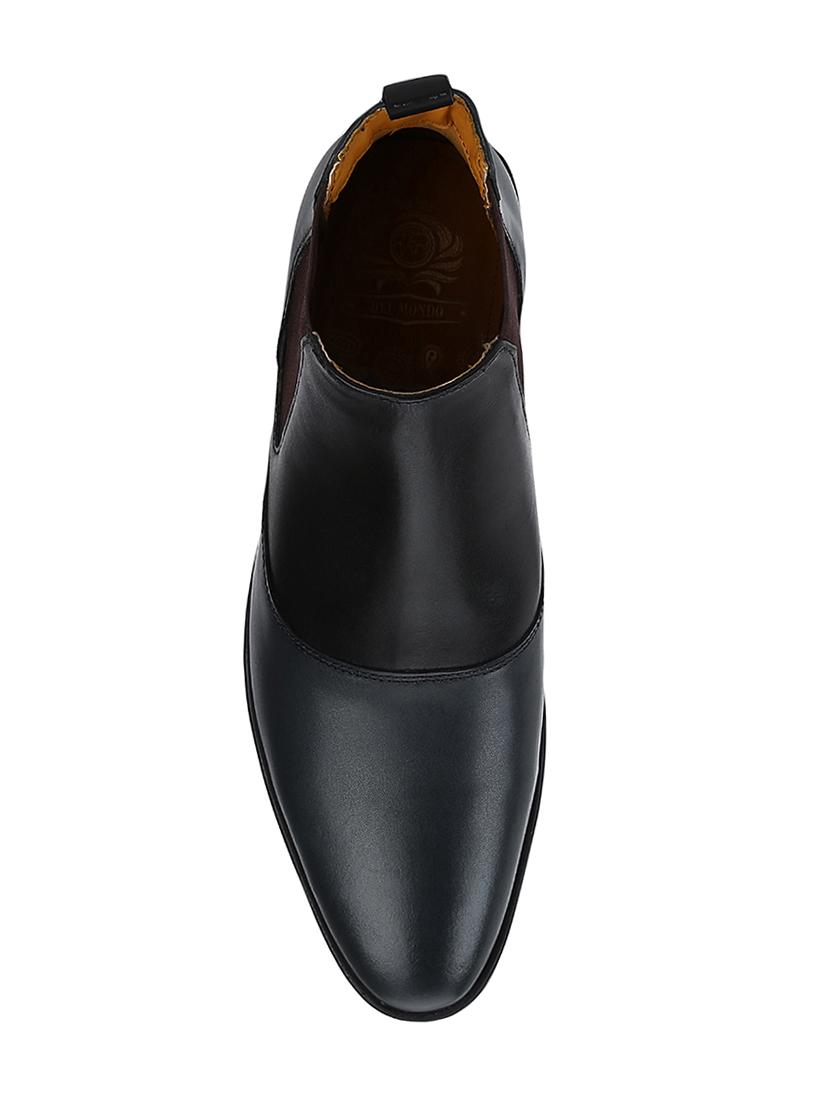 black Leather slip on boots - 15616485 - Zoom Image - 3