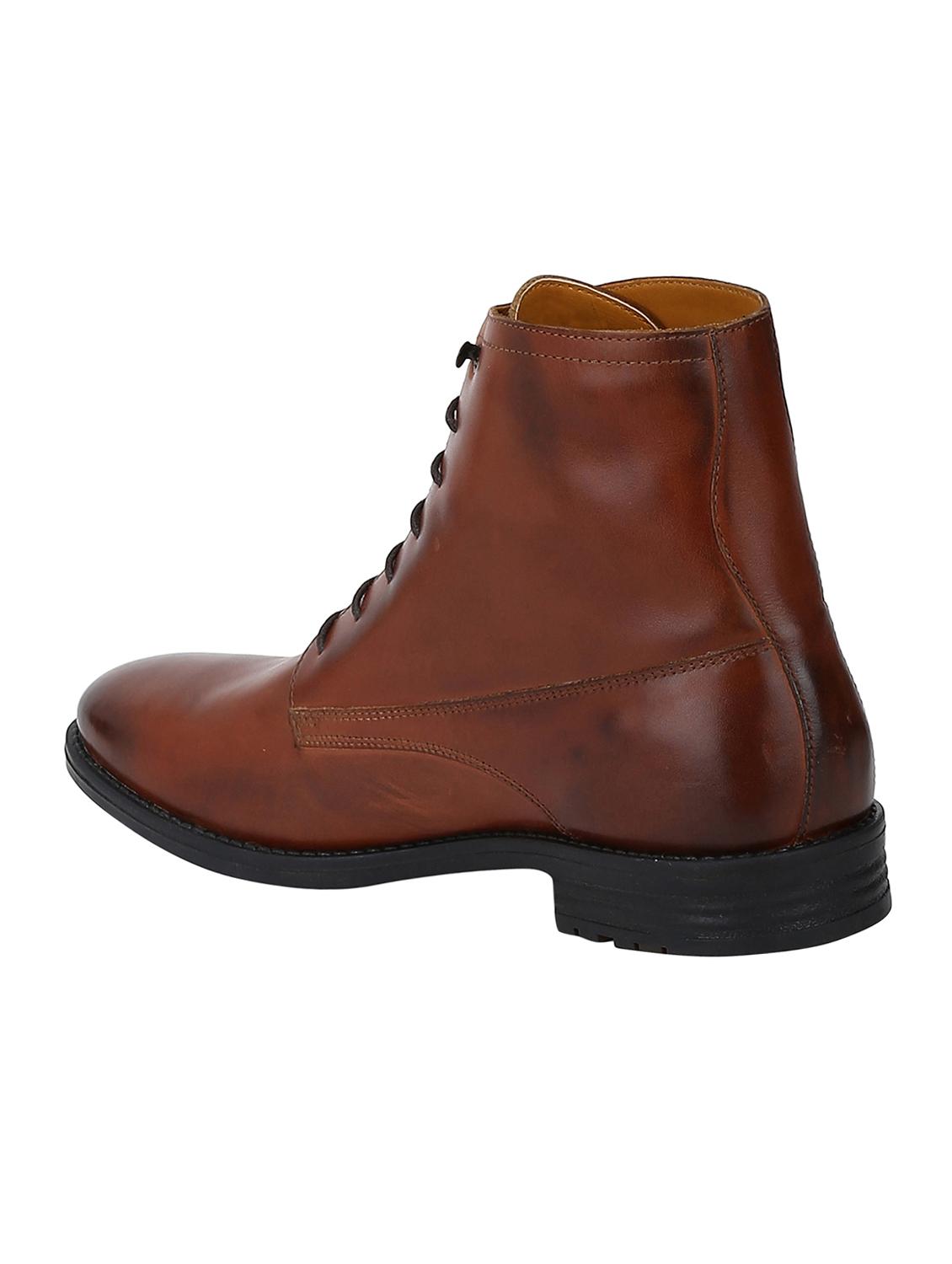 tan Leather high ankle boots - 15616489 - Zoom Image - 3