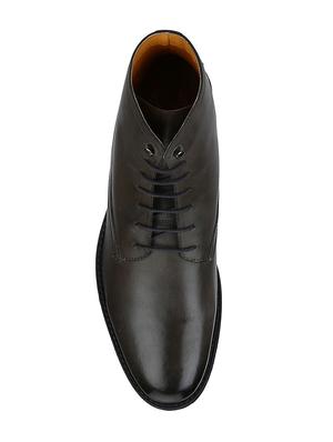 grey Leather high ankle boots - 15616490 - Standard Image - 3