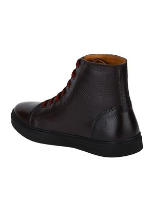 brown Leather lace up sneakers - 15616497 - Standard Image - 3