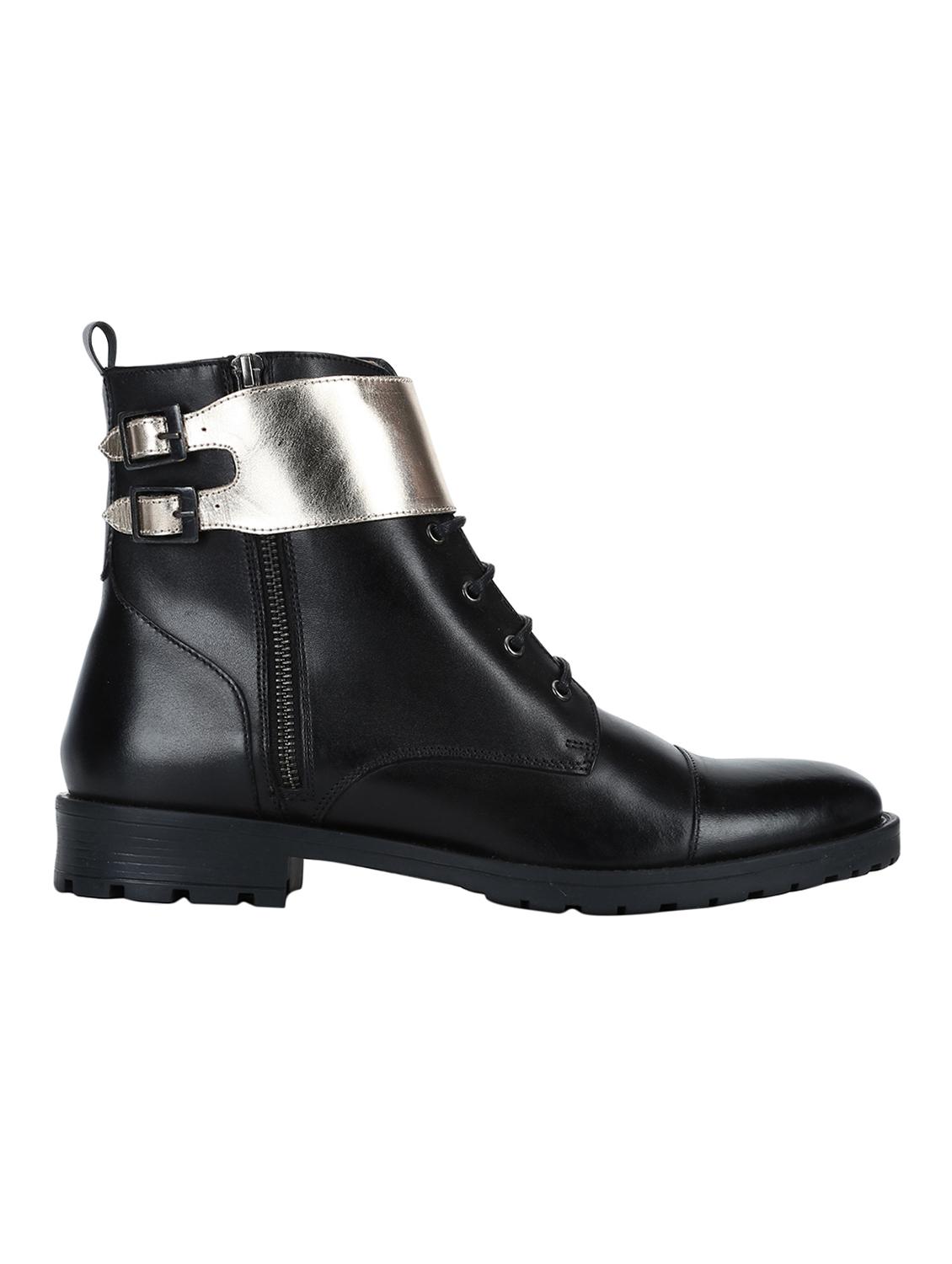 black Leather high ankle boots - 15616498 - Zoom Image - 3