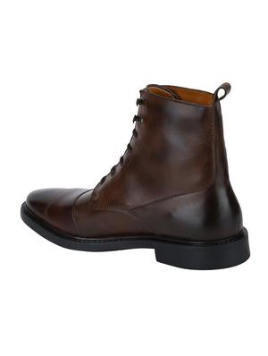 brown Leather high ankle boots - 15616504 - Standard Image - 3