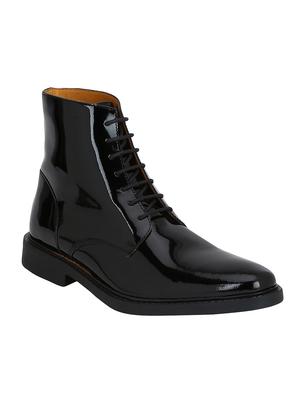 black Patent Leather high ankle boots - 15616507 - Standard Image - 3