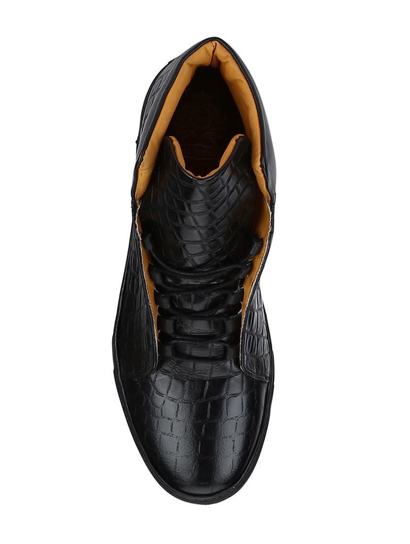 black Leather lace up sneakers - 15616508 - Zoom Image - 3