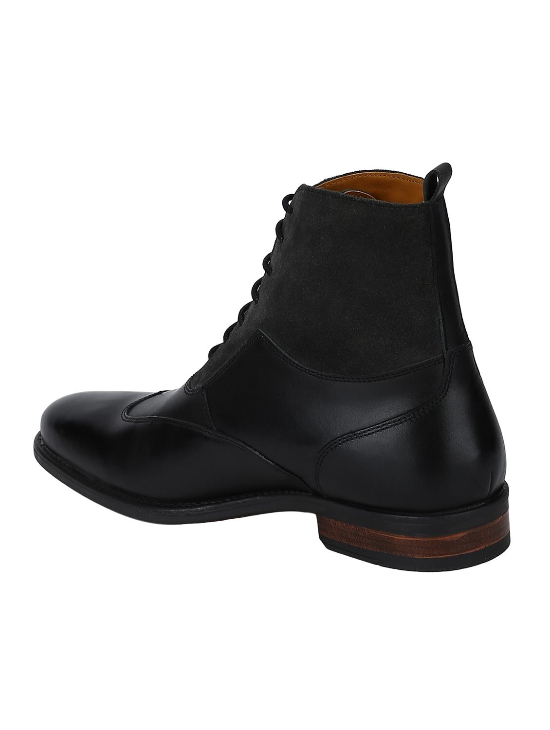 black Leather high ankle boots - 15616509 - Zoom Image - 3