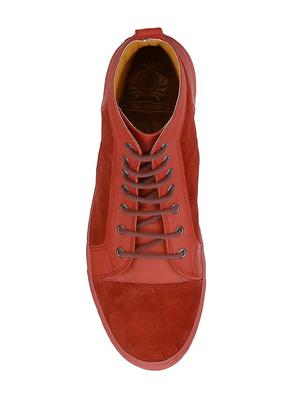 red Suede lace up sneakers - 15616511 - Standard Image - 3