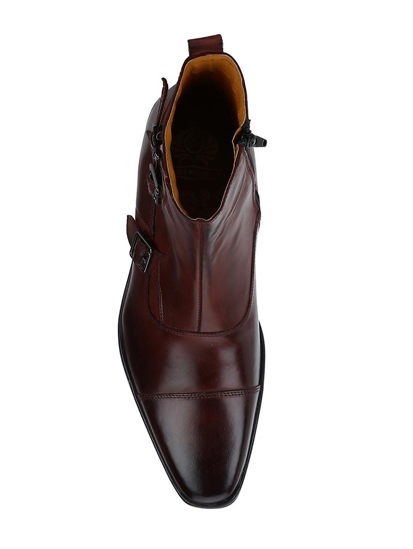 brown Leather slip on boots - 15616514 - Zoom Image - 3