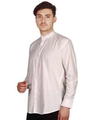 white cotton casual shirt - 15616554 - Standard Image - 3
