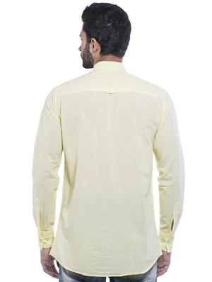 yellow cotton casual shirt - 15616555 - Standard Image - 3