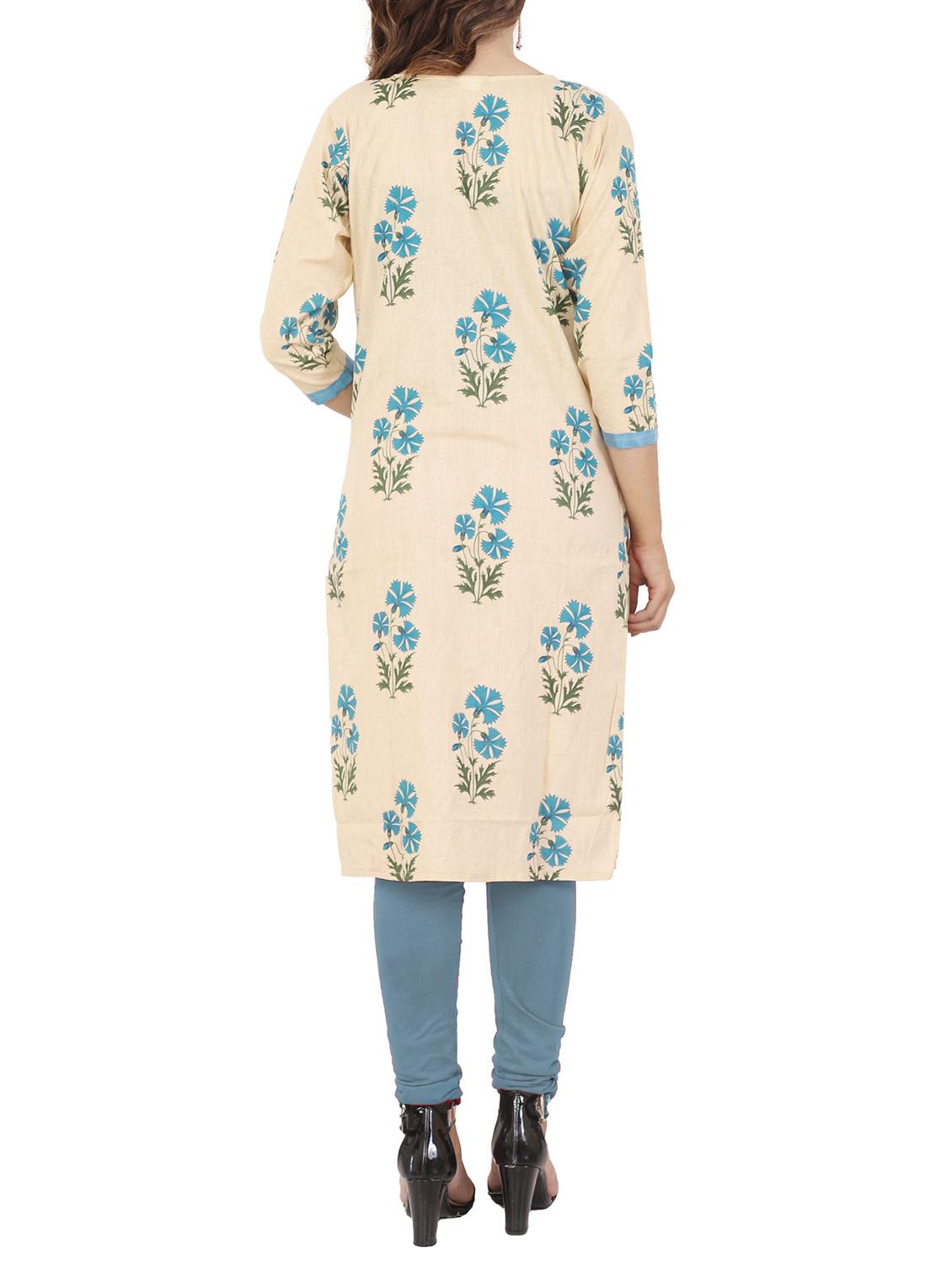 Printed straight kurta - 15616632 - Zoom Image - 3
