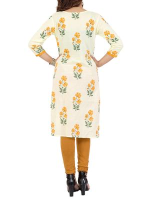 Printed straight kurta - 15616633 - Standard Image - 3