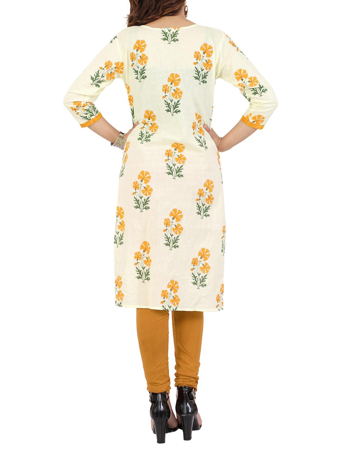 Printed straight kurta - 15616633 - Zoom Image - 3