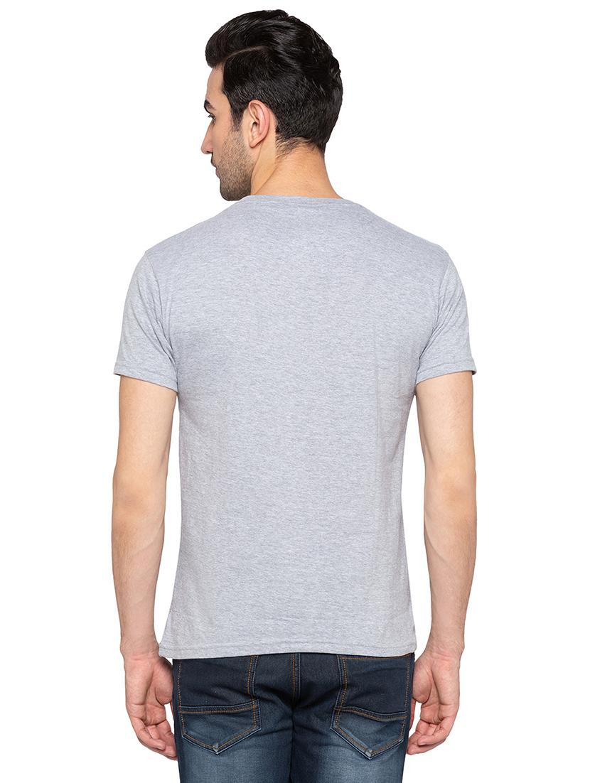 grey cotton chest print tshirt - 15616813 - Zoom Image - 3