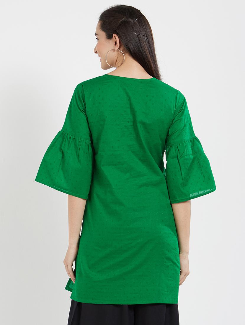 Dobby straight kurti - 15619533 - Zoom Image - 3