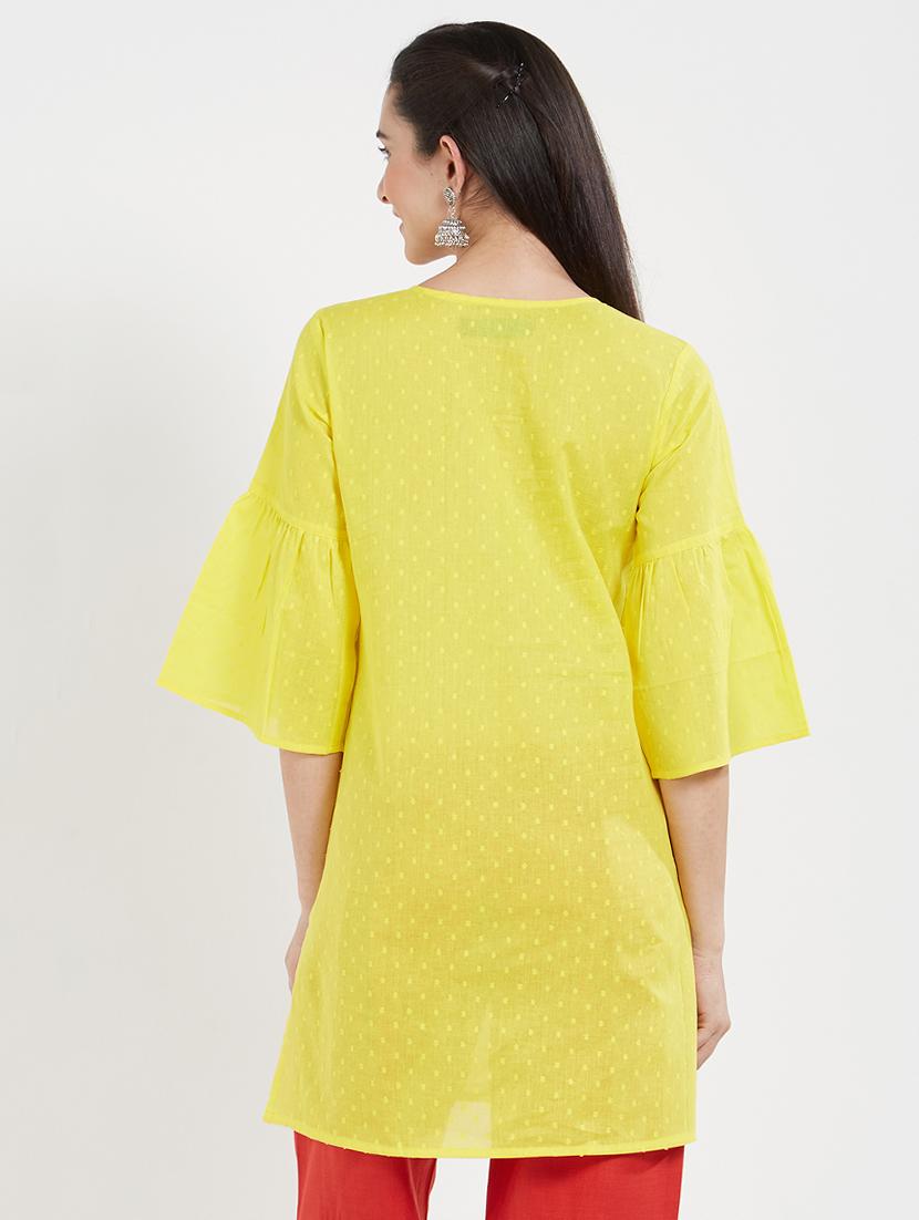 Dobby straight kurti - 15619534 - Zoom Image - 3