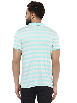 blue cotton blend polo t-shirt - 15619663 - Standard Image - 3