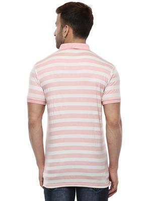 pink cotton blend polo t-shirt - 15619664 - Standard Image - 3