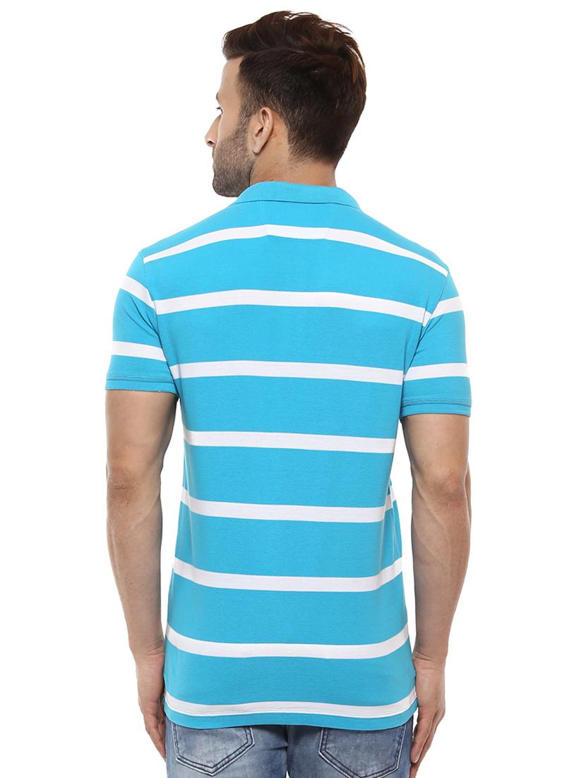 blue cotton polo t-shirt - 15619665 - Zoom Image - 3