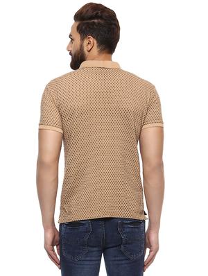 brown cotton all over print t-shirt - 15619667 - Standard Image - 3