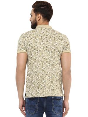 beige cotton all over print t-shirt - 15619668 - Standard Image - 3