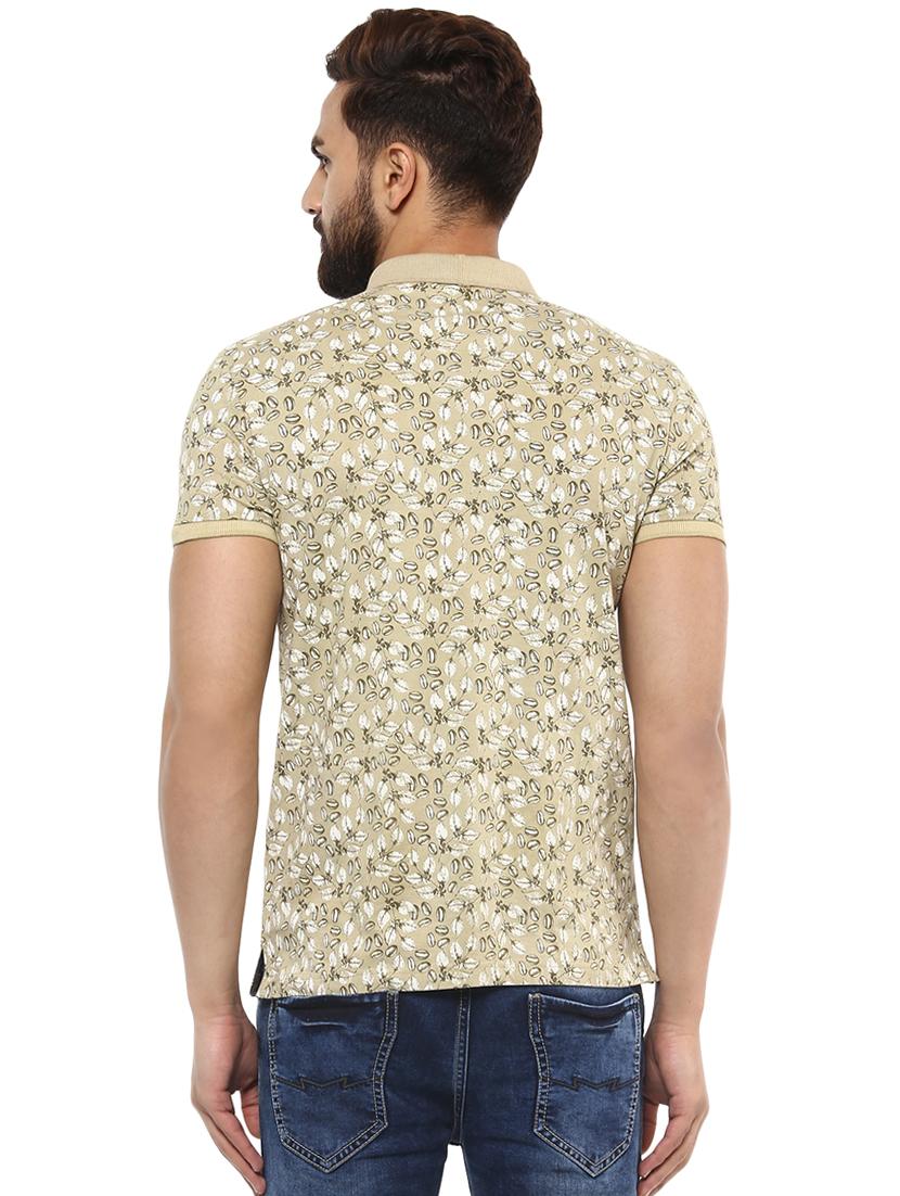 beige cotton all over print t-shirt - 15619668 - Zoom Image - 3