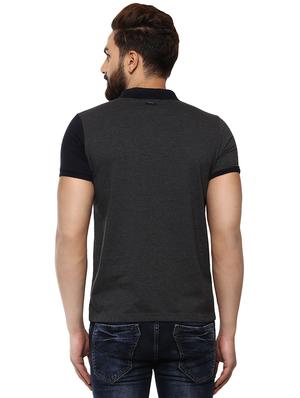 grey cotton color block t-shirt - 15619672 - Standard Image - 3