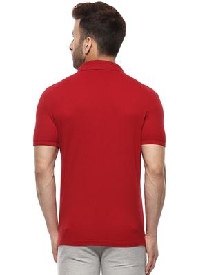 red cotton polo t-shirt - 15619676 - Standard Image - 3