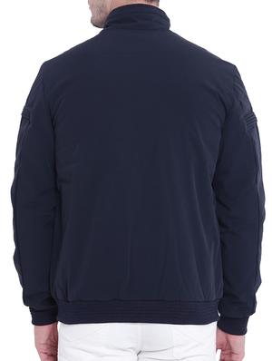 navy blue nylon casual jacket - 15619871 - Standard Image - 3
