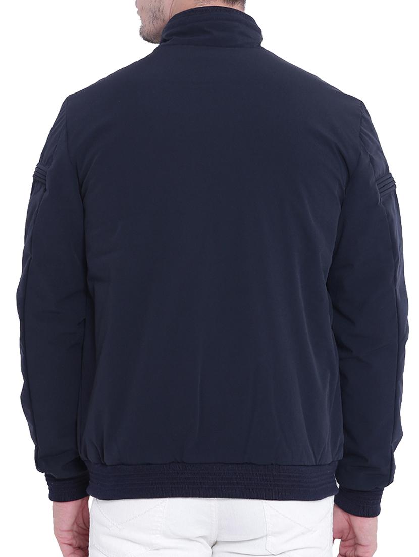 navy blue nylon casual jacket - 15619871 - Zoom Image - 3