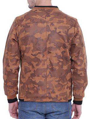 brown nylon casual jacket - 15619879 - Standard Image - 3