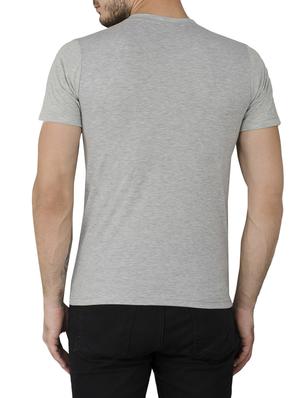 grey cotton chest print t-shirt - 15619912 - Standard Image - 3