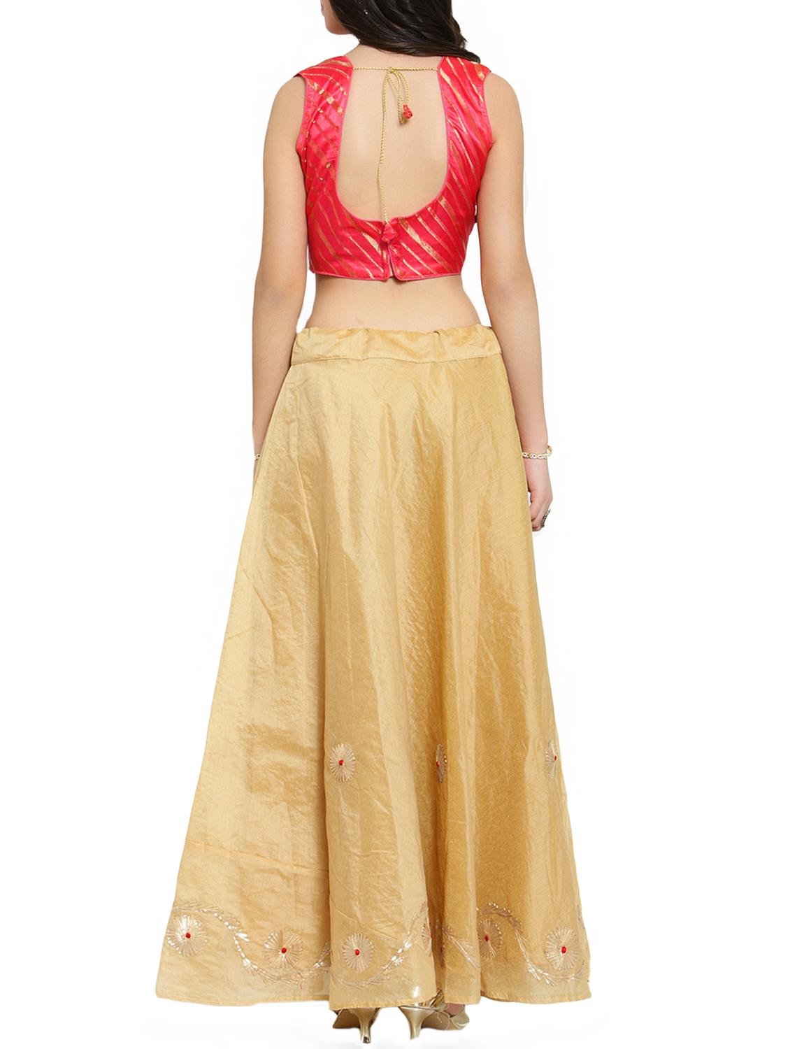 gota work flared lehenga sets - 15619979 - Zoom Image - 3
