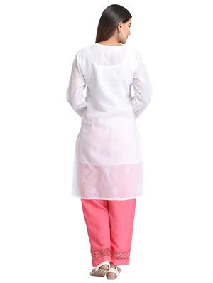 Chikankari straight kurta - 15620241 - Standard Image - 3