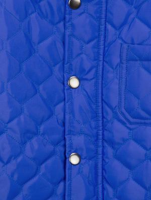 blue polyester quilted jacket - 15620463 - Standard Image - 3