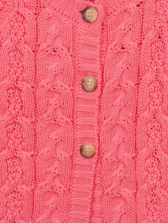 red cotton cardigan - 15620466 - Zoom Image - 3