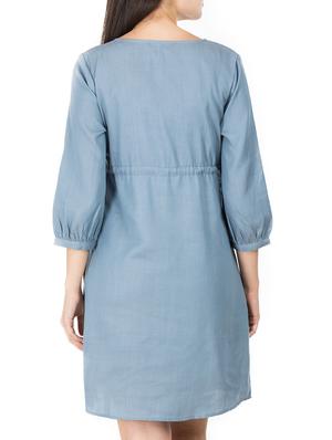 drawstring detail a-line dress - 15620616 - Standard Image - 3