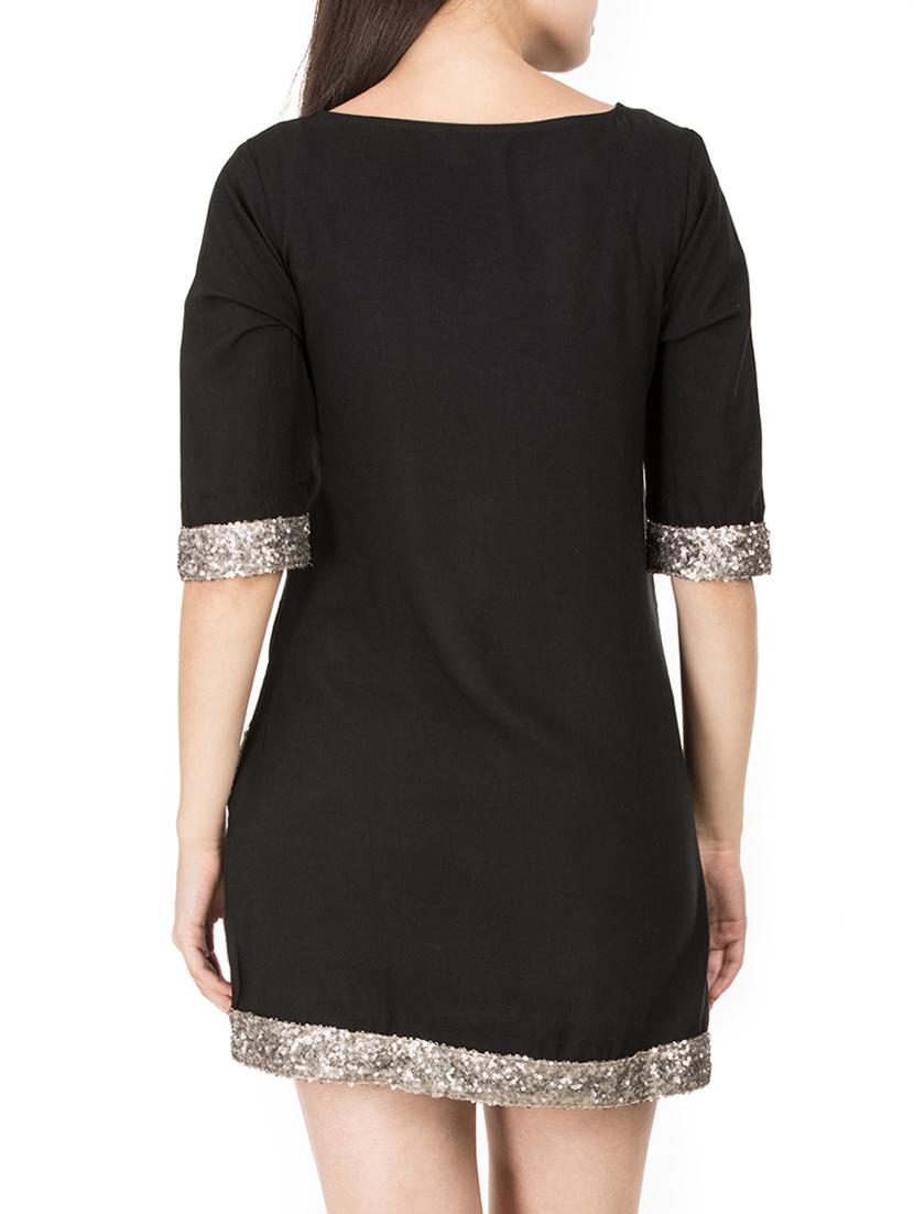 sequined detail edge asymmetric dress - 15620619 - Zoom Image - 3