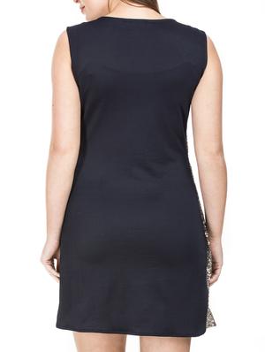 sequined overlap panel a-line dress - 15620620 - Standard Image - 3