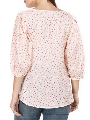 pleat detail sleeve top - 15620632 - Standard Image - 3