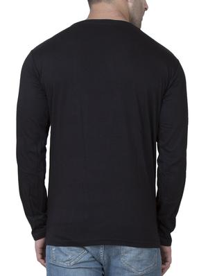 black cotton chest print tshirt - 15620653 - Standard Image - 3
