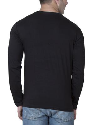 black cotton chest print tshirt - 15620658 - Standard Image - 3