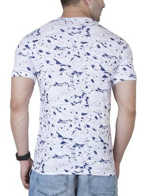 white cotton all over print t-shirt - 15620663 - Standard Image - 3