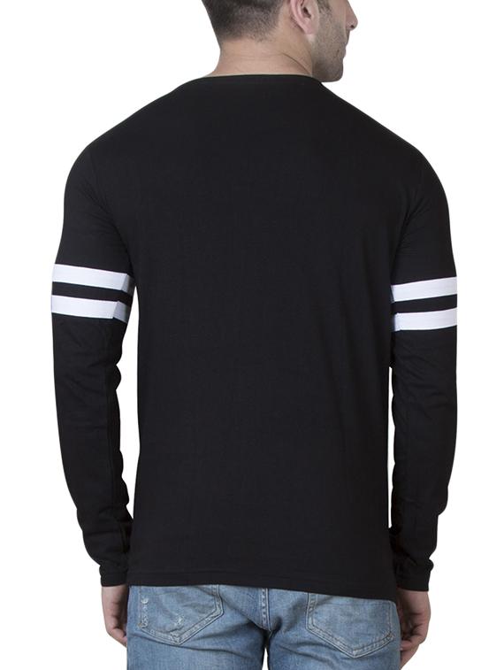 black cotton front print t-shirt - 15620670 - Zoom Image - 3