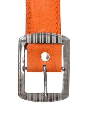 orange leather belt - 15620755 - Standard Image - 3