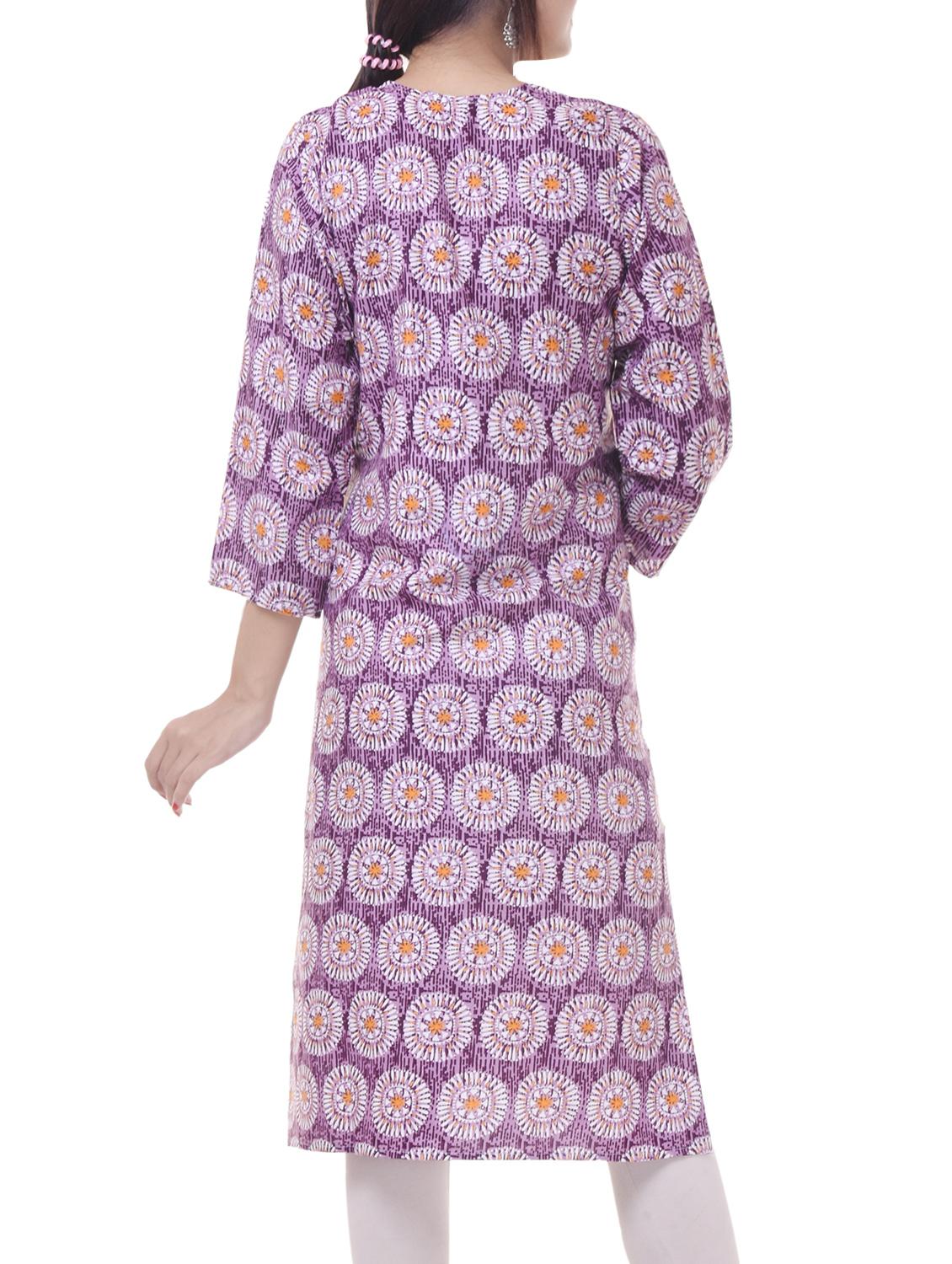 Printed straight kurta - 15620812 - Zoom Image - 3