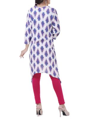 Printed asymmetric kurta - 15620813 - Standard Image - 3