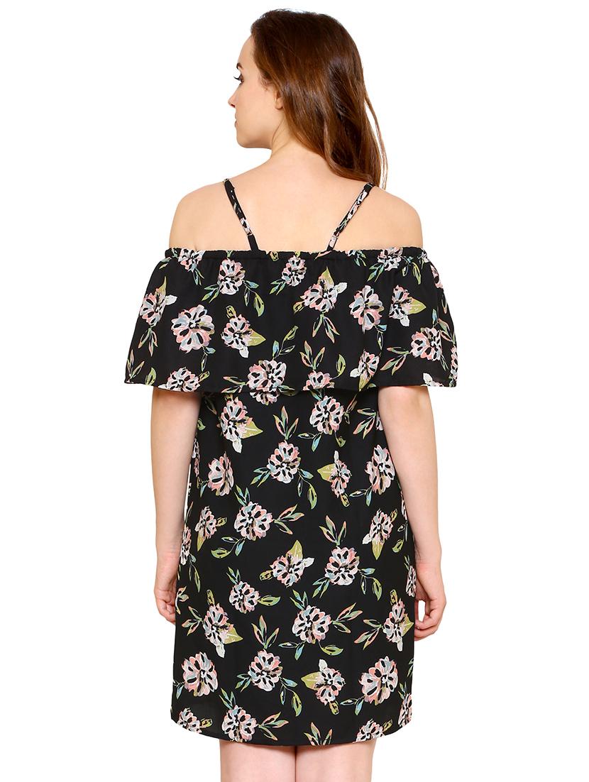 overlay floral a-line dress - 15620825 - Zoom Image - 3