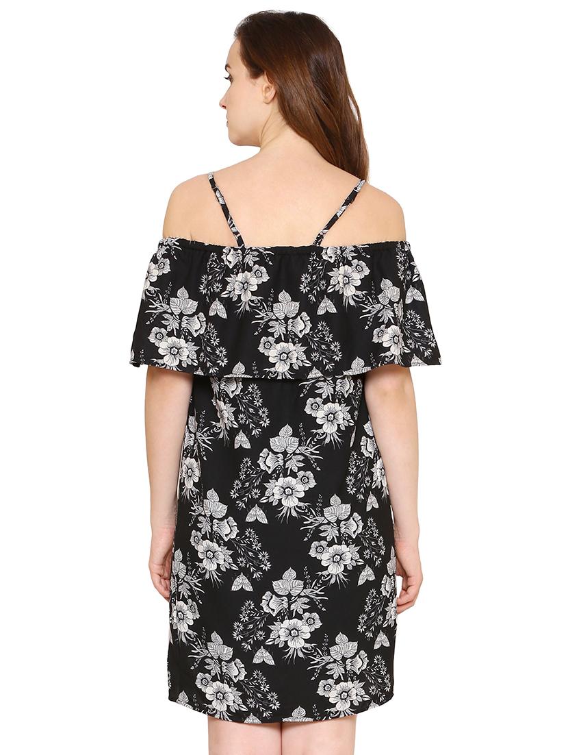 overlay floral a-line dress - 15620826 - Zoom Image - 3